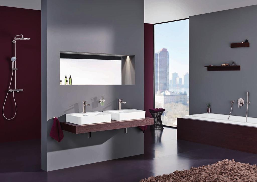 32 114 DC1 S-Size SUPER LOOKS SUPER RESISTANCE. GROHE s SuperSteel surface more than fits this bill.