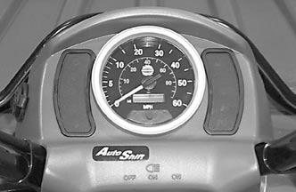 The speedometer is located at the middle of cluster and it is backlit when the ignition switch is turned ON (either position).