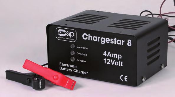 change 12v charging voltage 4amp maximum charging current 03943 Chargestar 11 Automatic Adjusts to battery condition and can extend battery life Full LED analogue display Automatic cut-off and