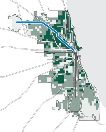 PRIORITY PROJECTS CTA BLUE LINE (O HARE) TRACTION POWER CAPACITY & TRACK IMPROVEMENTS Upgrades and State of Good Repair projects along the O Hare Branch of the Blue Line Population Density (per sq.
