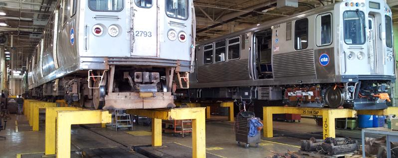 PRIORITY PROJECTS CTA RAIL SHOPS IMPROVEMENTS Provide repair and replacement to worn components at rail maintenance shops Improved safety for employees and improved reliability Skokie Rail Shop The