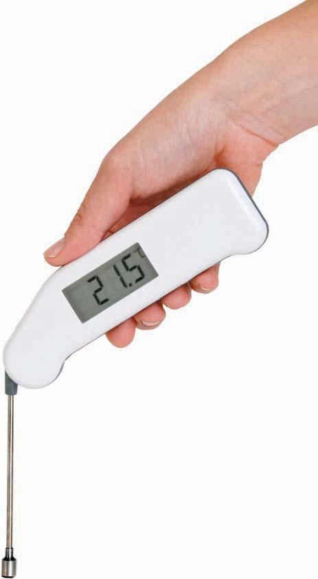 Thermapen Thermometer with air, surface or penetration probe one-handed operation auto-power on/off facility foldaway stainless steel probe lightweight, compact & easy to use The Thermapen