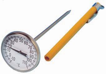 INDUSTRIAL THERMOMETERS Bi-Metal Dial Thermometers simple to use dial probe thermometers adjustment nut These pocket-sized dial thermometers feature either a Ø25 mm or Ø45 mm dial with a pointed Ø4 x