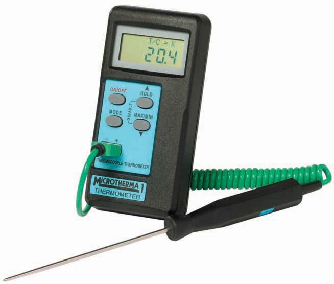INDUSTRIAL THERMOMETERS MicroTherma 1 Thermometer in-built microprocessor for automatic re-calibration 0.