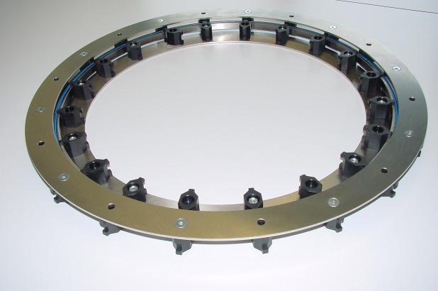 Slim bearing bearing assembly Type series PBDV (preferred series) Table of dimensions [Dimensions in mm] KMF-type 1) Bearing dimension Number of bore Weight Load capacity dyn. stat.