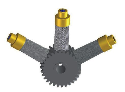 length Lubrication of 2 lubrication points Lubrication by means of felt gear is