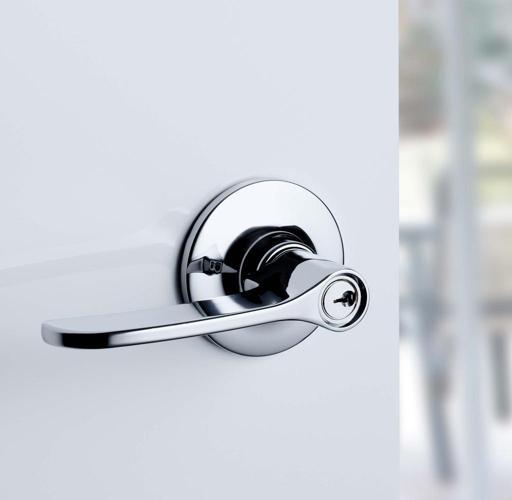 Symmetry Door Handle Range Suits left or right handed doors Available in entrance, privacy, passage and dummy models Vicinity Entrance Leverset, Chrome Plate Symmetry Series Key in Knob and Key in