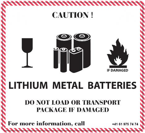 ANNEX II Lithium Battery Mark Labels Labels valid until 31.12.2018: or Label valid as from 01.