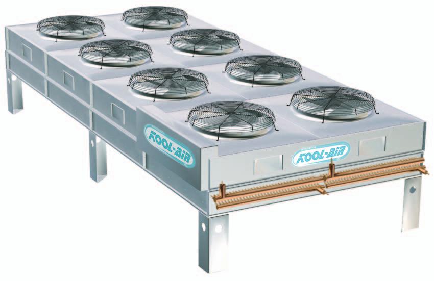 FABRIQUÉ AU CANADA MADEIN CANADA Standard features 3/8 inch inner grooved copper tubing up to 5 fan long units. Reduced refrigerant charge with high heat-transfer.