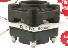 94_94 /0/4 2:08 PM Page 94 Tanks BFAS Series Industrial Bulkhead Fittings 2" to 6" PVC, Corzan CPVC and PPL Standard Flange 2" to " PVC, Corzan CPVC and PPL Large Flange EASY TANK CONNECTIONS Hayward