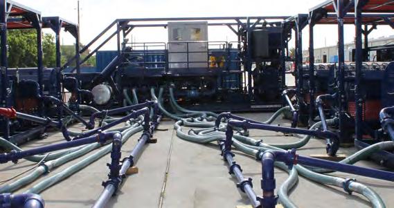 Frac Spread - Pressure Pumping Services Conservative Footprints Environmental and Safety Control Cost savings Skid Mounted Pumps 22,000 HP in a 80' x 80' footprint All units fully contained with