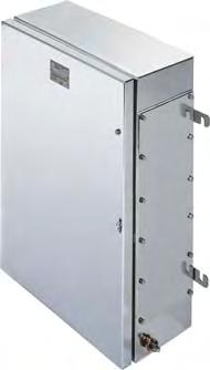 External Mounting Feet Eliminates the need to remove the lid when mounting the enclosure on the wall.