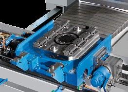 Demanding machining operations in practically all angular positions in combination with the NC table axis.