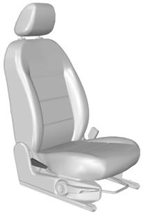 E102372 To adjust the front seatback, lift the handle and hold in the fully up position. Adjust the seatback to the required back angle then release the adjustment handle.