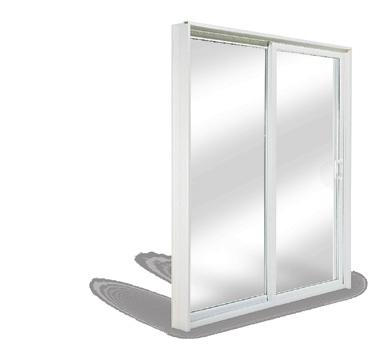 sliding PAtio door Vinyl sliding patio doors open by sliding along horizontal tracks at the head and the sill. Perfect for areas that open on decks or patios allowing maximum light into the room.