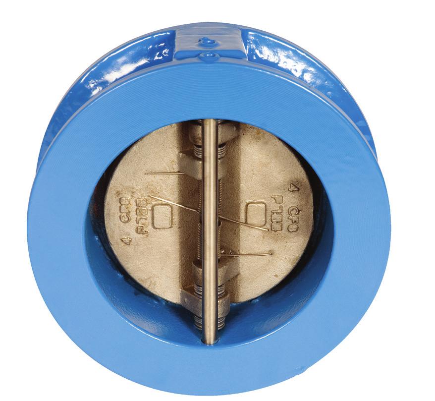 Spring Loaded Check Valves Standard Features n Spring Loaded for Non-Slam Closure n Heavy Duty Ductile Iron Body n Automatic Operation n Designed for ANSI Class 125 Flange Bolting n Economical