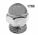1758 Kit 1759 Oversize timing plug only Timing Plug- Oil Tank Plug Chrome plated plug fits Harley Davidson timing holes, Big Twin & Sportster oil tank with 5/8-18 thread to 1980.