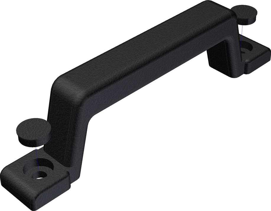 Maniglia di risalita in Poliuretano nero Black reinforced PVC pull handle Art. 80901235 0,155 kg 25 Pcs.