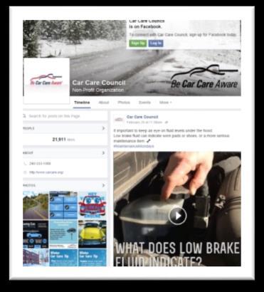 tweets, car care tips, videos and infographics. https://www.