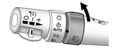 Lighting 6-5 The lever returns to its starting position when it is released. If after signaling a turn or lane change the arrows flash rapidly or do not come on, a signal bulb may be burned out.