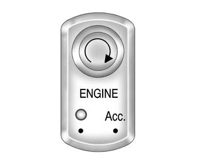 9-20 Driving and Operating Ignition Positions The vehicle has an electronic keyless ignition with a push-button start. In order to shift out of P (Park), the vehicle must be running or in Acc.