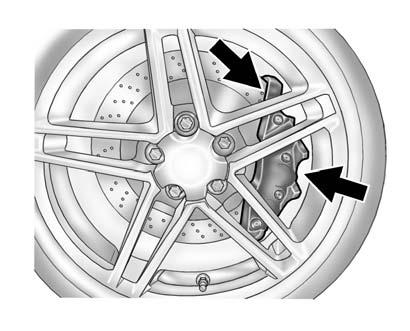 Vehicle Care 10-35 Notice: Continuing to drive with worn-out brake pads could result in costly brake repair.