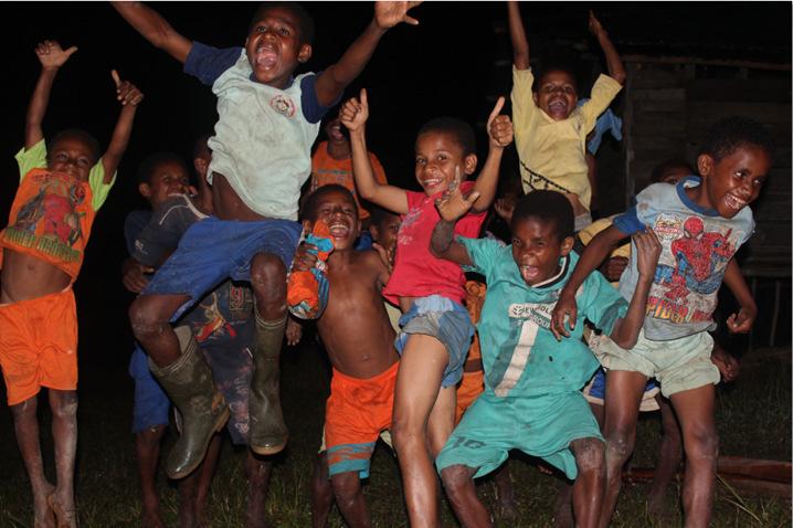 Thank you for bring us electricity Children in Papua,