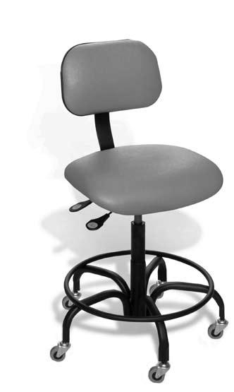 The ergonomic support provided by these chairs makes them a win-win selection for industrial applications as well as for laboratories, offices, and critical environments such as clean rooms and