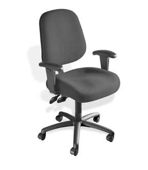 FCN1722RH-BL-EXE-PSAS HLN1722RH-BL-EXE-PSAS MMN1722RH-BL-EXE-PSAS Office Chairs Backrest: 18 wide x 19 high, lumbar support with sewn seams, plastic protective panel Seat: saddle-shaped, contoured,