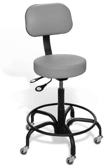 The RT Series upholstered stools are built with durable backrests for ergonomic comfort, for productivity and easy adjustability in plants, schools, laboratories, health care and static control/esd