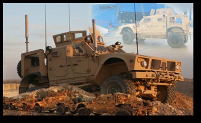 M-ATV ACAT III / SUSTAINMENT Descrip(on: The M- ATV provides protected ground mobility capable of opera<ng in a threat environment involving ambushes employing the use of mines, Improvised Explosive
