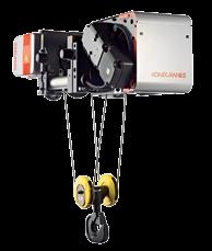 Its service-friendly reeving design provides improved access to the upper rope sheaves and overload device,