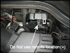 (3.6L) DO NOT use remote location (+) - arrow-. (3.