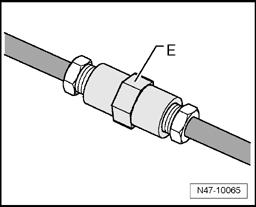 Fig. 266: Connecting Brake Lines With Union Connect the brake