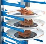 h PLATE STACKING TROLLEYS - Excellent plate stability on 4 points with non-slip coatings. Our patented design holds the plates top and bottom. - Easily adjustable to different plate diameters.