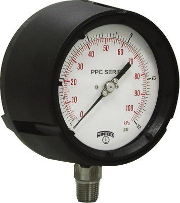PPc Process Gauge The PPC series gauge is a durable instrument with a phenolic solid front and blowout back.