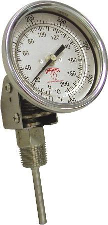 Other available 40, 80, 160, other 1/4 or 1/2 NPT male x male tbm series Bi-Metal thermometer This industrial grade thermometer uses a bi-metallic sensing element for reliable temperature readings.