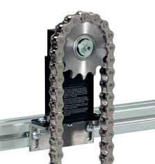 housing (for matching fastening brackets refer to pages 118-119) DIN 8187 chain no. No. of teeth Type K-L heavy tension force article no. Type K-S heavy tension force article no.