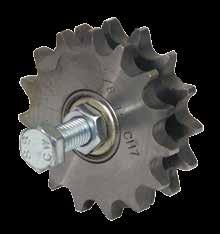 CHIARAVALLI GROUP BRAND CHT CHAIN TENSIONER SPROCKETS CHT - R 1 Zinc-coated chain tensioner sprockets complete with self-lubricating ball-bearings 2Z and accessories for the assembling on tensioners