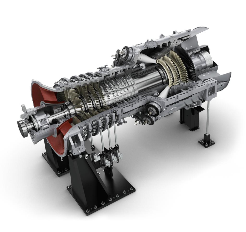 Siemens SGT-8000H series: Reliable, flexible, and proven in commercial operation Rotor Proven rotor design with internal cooling air passages for world-class fast (cold) start and hot restart