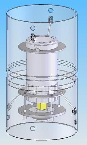The springs and nuts are then assembled below the lower module support as shown in Figure 9, and the nuts are tightened to provide the module compression desired for good heat transfer.