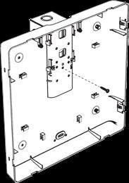 5 6 6) Attach the mounting piece to the gang box using both of the #6-3x screws and a Phillips-head screwdriver.