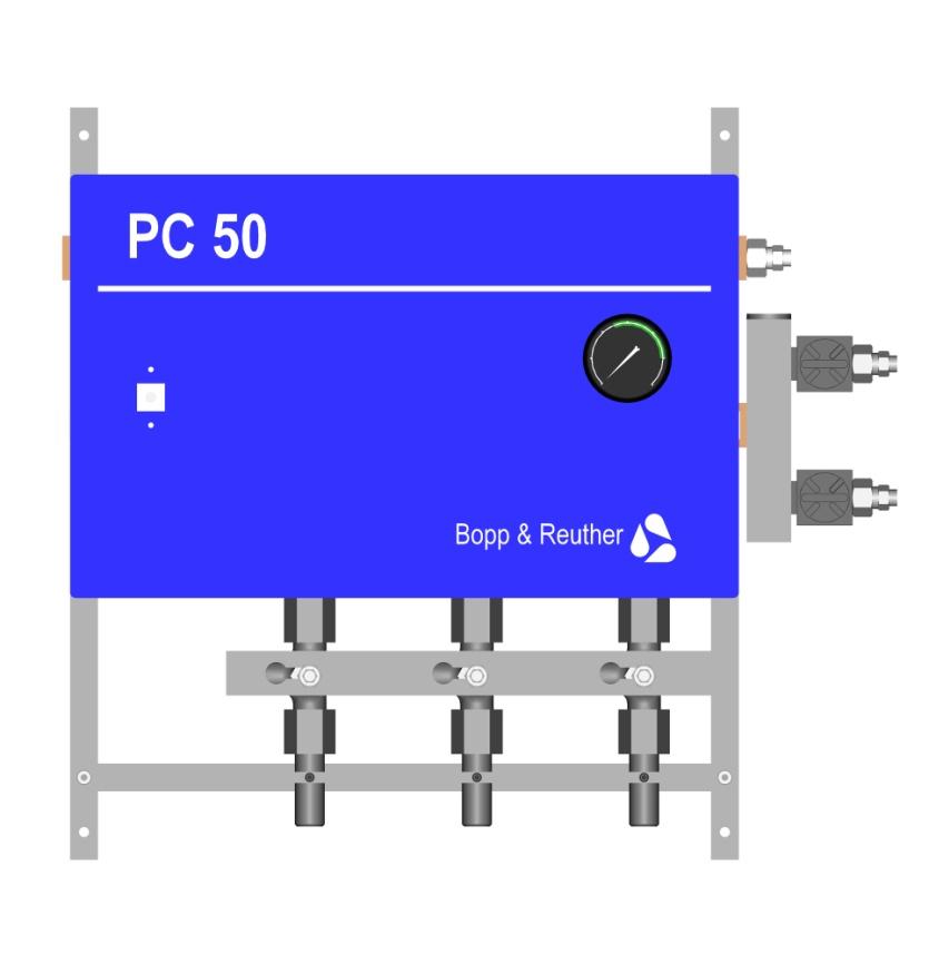 Control Unit PC 50 Modular design Pressure switches Set pressures Extension options Standard device is purely pneumatic Triple redundancy Pressure switches can be checked during operation No air