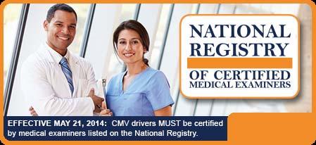 National Medical Registry Medical Registry web site is: http://nrcme.fmcsa.dot.