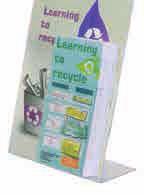 Acrylic Display L Display with Leaflet Dispenser L Display with Showcard Dispenser A3 L Display with A6 leaflet dispenser A4 L