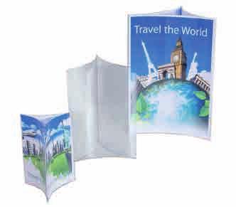PVC Displays PVC Displays PVC Curved Poster PVC Display unfold and assemble attach Curved Thickness 13.420 A3 0.4mm x10 13.421 A4 0.