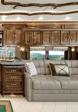 The coach spoils you with generous amenities suited to a gracious style of living while
