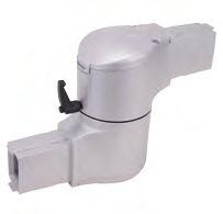 Joint 1017300014 RAL 9006 white aluminium 1017300029 RAL 7016 anthracite grey Elbow coupling for combination of