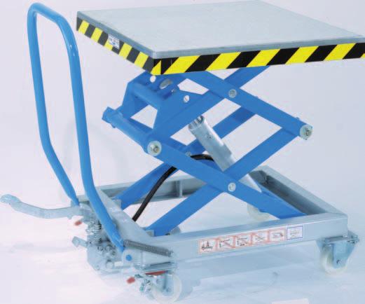 IScissor lift trucks 2 H Hebefix units with double scissors are often used in conjunction with shorter tabletop