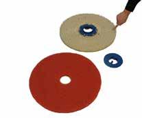 If using a floor pad with your pad driver: MACHINE PREPARATION ATTACHING A CLEANING PAD TO YOUR PAD DRIVER -